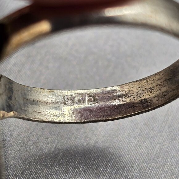 925 Sterling Silver Plated Druzy Quartz Ring Size 7 Bezel Setting Statement - Picture 5 of 12